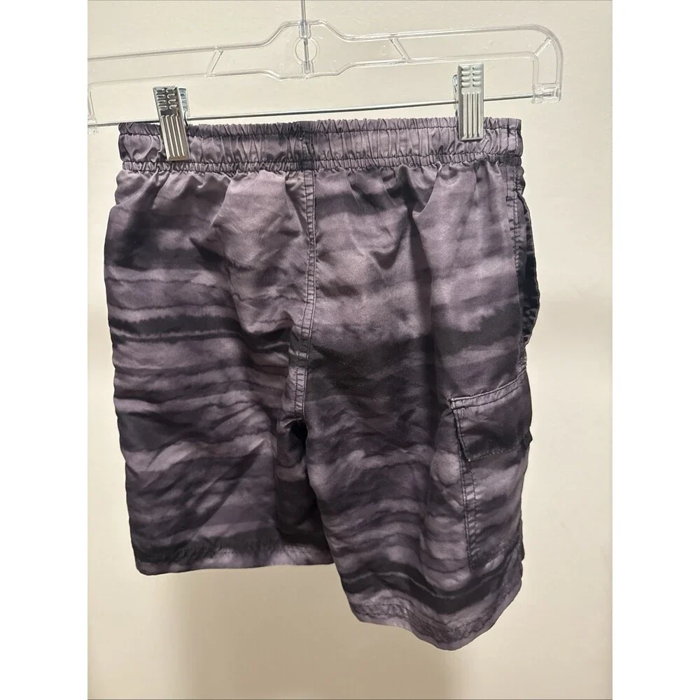 Boys Grey Striped Hue Swim Shorts Size Xl Nbn Gear